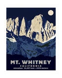 Mt. Whitney (Night) Giclee Print by Steve Forney