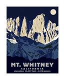 Mt. Whitney (Night) Reproduction procédé giclée par Steve Forney