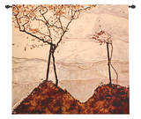 Autumn Sun and Trees Wall Tapestry