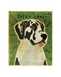 Great Dane (Harlequin, no crop) Giclee Print by John Golden