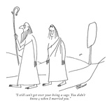 "I still can't get over your being a sage. You didn't know beans when I ma…" - New Yorker Cartoon Premium Giclee Print by John Corcoran