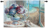 Costal Hydrangeas Wall Tapestry