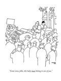 "Come now, folks, this baby must belong to one of you." - New Yorker Cartoon Premium Giclee Print by Gardner Rea