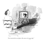 "I've noticed this one before. He seems to be very tidy." - New Yorker Cartoon Premium Giclee Print by Perry Barlow