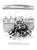 "It started when one of them said that all the Miss Rheingold candidates l…" - New Yorker Cartoon Premium Giclee Print by Robert J. Day