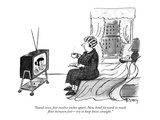 "Stand erect, feet twelve inches apart. Now bend forward to touch floor be…" - New Yorker Cartoon Premium Giclee Print by Barney Tobey
