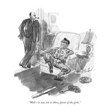 "Well—it was ten to three, favor of the girls." - New Yorker Cartoon Premium Giclee Print by Perry Barlow