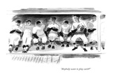 "Anybody want to play catch" - New Yorker Cartoon Premium Giclee Print by Garrett Price