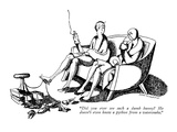 "Did you ever see such a dumb bunny He doesn't even know a python from a …" - New Yorker Cartoon Premium Giclee Print by Nora Benjamin