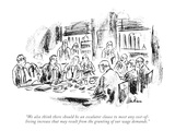 "We also think there should be an escalator clause to meet any cost-of-liv…" - New Yorker Cartoon Premium Giclee Print by Alan Dunn