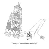 "I'm sorry—I had no idea you tumbled off!" - New Yorker Cartoon Premium Giclee Print by Gahan Wilson