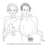 Vince Wouldn't Give Her the Dark Gift Until the Fourth Date - New Yorker Cartoon Premium Giclee Print by Emily S. Hopkins