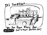 It's Ten O'Clock Do You Know Where Your Salt 'n' Pepper Shakers Are - New Yorker Cartoon Premium Giclee Print by Stephanie Skalisky