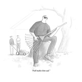 "Fall makes him sad." - New Yorker Cartoon Premium Giclee Print by Julia Suits