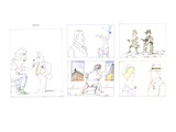 Montage of unusual couples. - New Yorker Cartoon Premium Giclee Print by Saul Steinberg