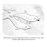 "If I could do only one thing before I died, it would be to swim with a mi…" - New Yorker Cartoon Premium Giclee Print by Paul Noth