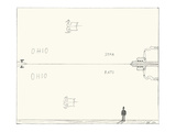Reflections in sky and water. - New Yorker Cartoon Impressão giclée premium por Saul Steinberg Reflections in sky and water. - New Yorker Cartoon Impressão giclée premium por Saul Steinberg