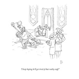 "I keep hoping he'll get tired of that reality stuff." - New Yorker Cartoon Premium Giclee Print by Paul Noth