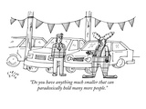 "Do you have anything much smaller that can paradoxically hold many more p…" - New Yorker Cartoon Premium Giclee Print by Farley Katz