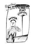 Question: How Many Minimalists Can Dance On The Head Of Pin-Answer: Every… - New Yorker Cartoon Premium Giclee Print by Stephanie Skalisky