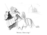 "Not now.  I have a siege." - New Yorker Cartoon Premium Giclee Print by Julia Suits