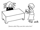 "Jamaica called. They want their culture back." - New Yorker Cartoon Premium Giclee Print by Ariel Molvig