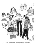 "Do you have a skinny pant that's a little less skinny" - New Yorker Cartoon Premium Giclee Print by Marisa Acocella Marchetto