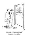"They've known each other since they were kids." - Cartoon Premium Giclee Print by Aaron Bacall