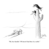 "Oh, love handles!  We haven't had those in a while." - New Yorker Cartoon Premium Giclee Print by Julia Suits