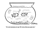 "It's not necessary to say 'Hi' every time you pass me." - Cartoon Premium Giclee Print by Aaron Bacall