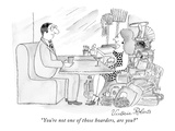 "You're not one of those hoarders, are you" - New Yorker Cartoon Premium Giclee Print by Victoria Roberts