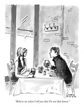 "Believe me when I tell you that I'm not that honest." - New Yorker Cartoon Premium Giclee Print by Marisa Acocella Marchetto
