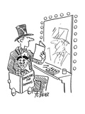 Ventriloquist with dummy on lap reading 'computers for dummies.' - Cartoon Premium Giclee Print by Aaron Bacall