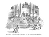 "Remember I was sitting right up there when you came by and said, 'Hi, be… - New Yorker Cartoon Premium Giclee Print by Barney Tobey