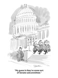 "My guess is they're some sort of Senate subcommittee." - Cartoon Premium Giclee Print by Boris Drucker