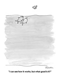 "I can see how it works, but what good is it" - Cartoon Premium Giclee Print by Boris Drucker