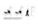 Multi-panel cartoon; a man types an article for 'Time' magazine about  dog… - New Yorker Cartoon Premium Giclee Print by Carl Rose