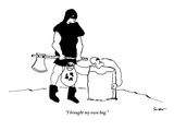 "I brought my own bag." - New Yorker Cartoon Premium Giclee Print by Michael Shaw