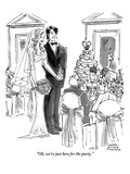 "Oh, we're just here for the party." - New Yorker Cartoon Premium Giclee Print by Marisa Acocella Marchetto