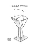 Takeout Martini - New Yorker Cartoon Premium Giclee Print by John Kane