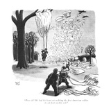 "Poor Al! He had his heart set on being the first American soldier to set f…" - New Yorker Cartoon Premium Giclee Print by Robert J. Day