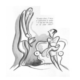 "Louise dear, I have a confession to make—I am not the father of your child." - New Yorker Cartoon Premium Giclee Print by Otto Soglow