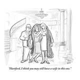 "Hartford, I think you may still have a wife in this one." - New Yorker Cartoon Premium Giclee Print by Paul Noth