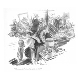 "Mamma, there's a lot of people in my bed." - New Yorker Cartoon Premium Giclee Print by Perry Barlow