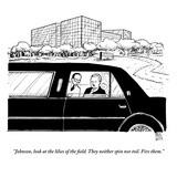 "Johnson, look at the lilies of the field. They neither spin nor toil. Fir…" - New Yorker Cartoon Premium Giclee Print by Paul Noth