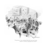 "Gentlemen, I am convinced that our next new biscuit should be styled by N…" - New Yorker Cartoon Premium Giclee Print by Kemp Starrett