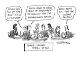 Power Lunches 1990's Style - New Yorker Cartoon Premium Giclee Print by Eric Teitelbaum