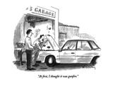 "At first, I thought it was gunfire." - New Yorker Cartoon Premium Giclee Print by Mike Twohy