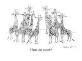"Same old crowd." - New Yorker Cartoon Premium Giclee Print by Victoria Roberts