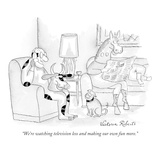 "We're watching television less and making our own fun more." - New Yorker Cartoon Premium Giclee Print by Victoria Roberts